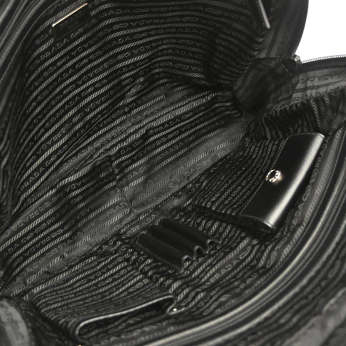 Prada Black Nylon Briefcase Handbag - Image 8