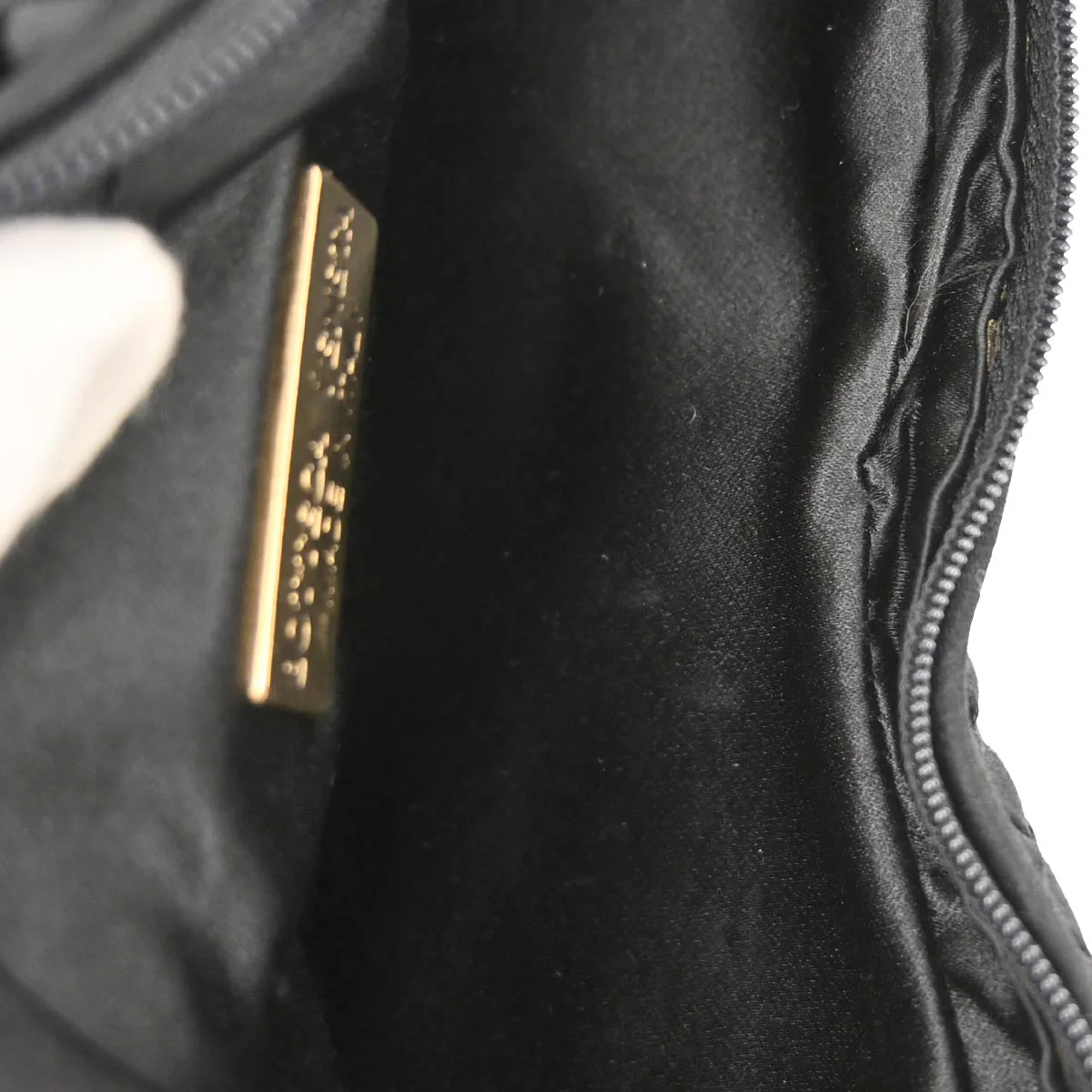 Bottega Veneta Black Satin Intrecciato Shoulder Bag - Image 10