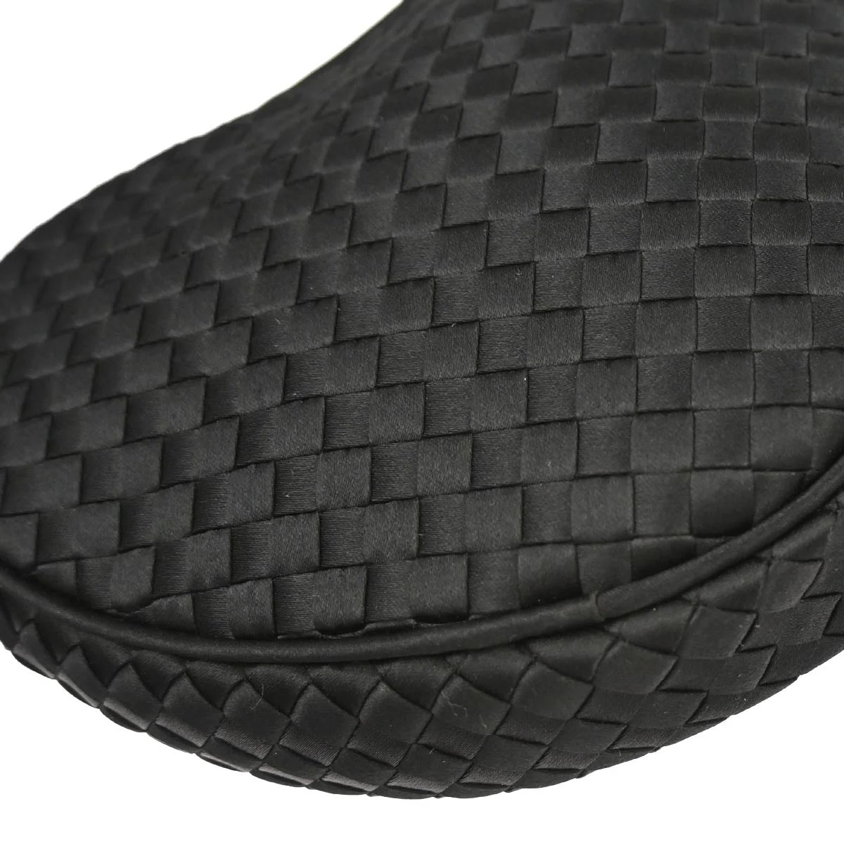 Bottega Veneta Black Satin Intrecciato Shoulder Bag - Image 3