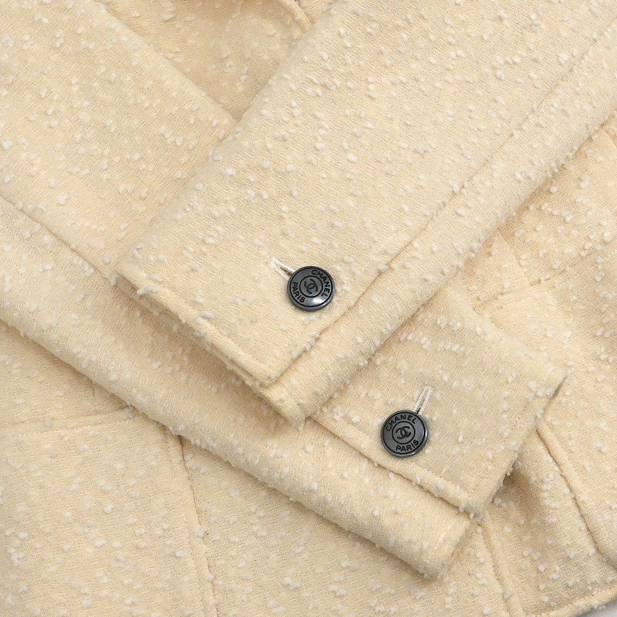 Chanel 1997 Double Breasted Jacket Ivory #40 - Image 5