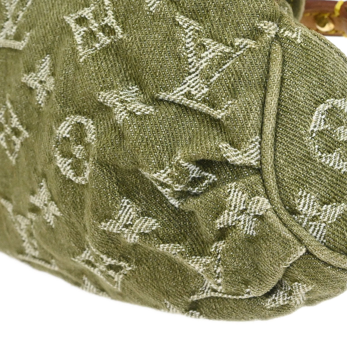 Louis Vuitton Khaki Monogram Denim Mini Pleaty Handbag M95217 - Image 4