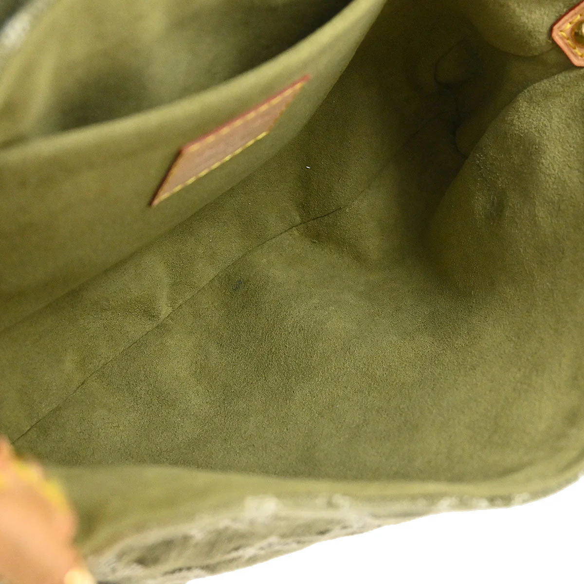 Louis Vuitton Khaki Monogram Denim Mini Pleaty Handbag M95217 - Image 8