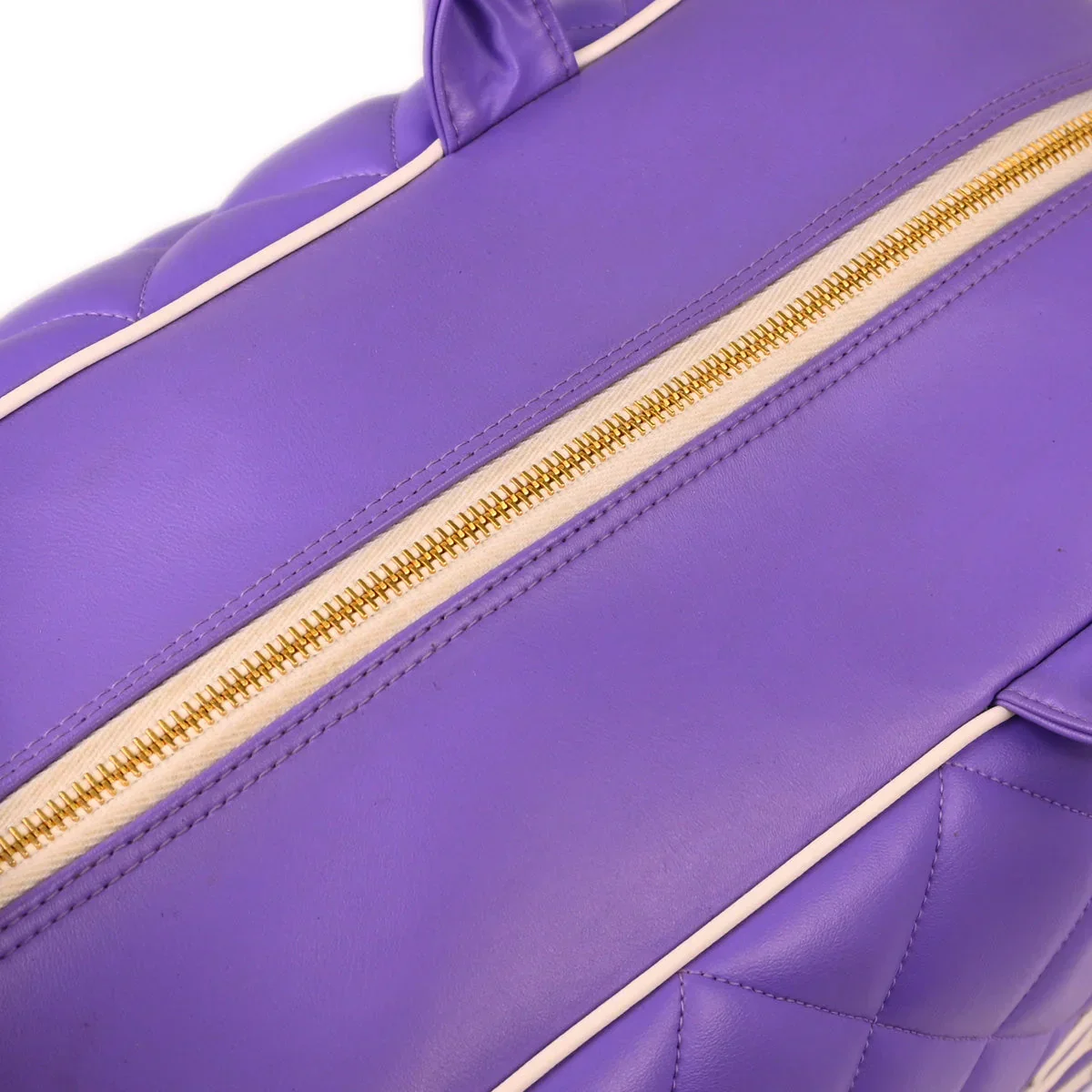 Chanel * 1994-1996 Purple Calfskin Bowling Bag 50 - Image 6