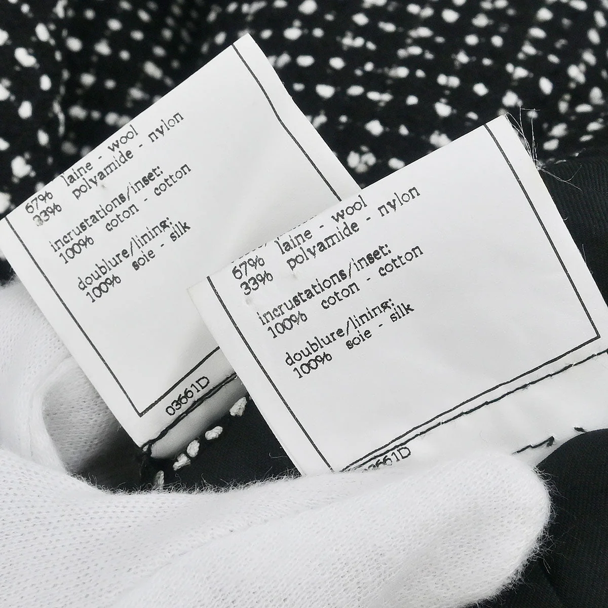 Chanel 1996 Setup Suit Jacket Skirt Black #40 - Image 10