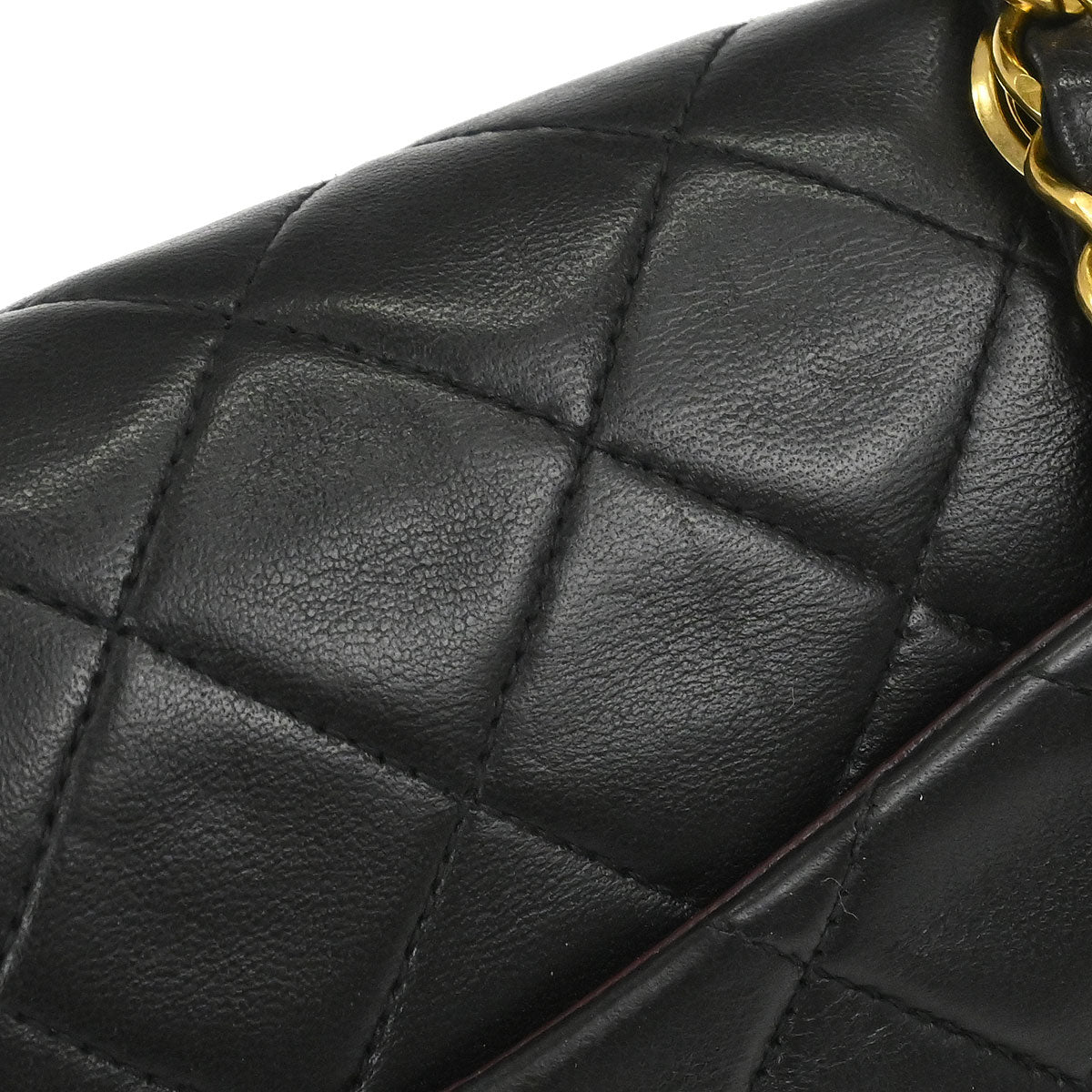Chanel 1994-1996 Black Lambskin Small Classic Double Flap Shoulder Bag - Image 5