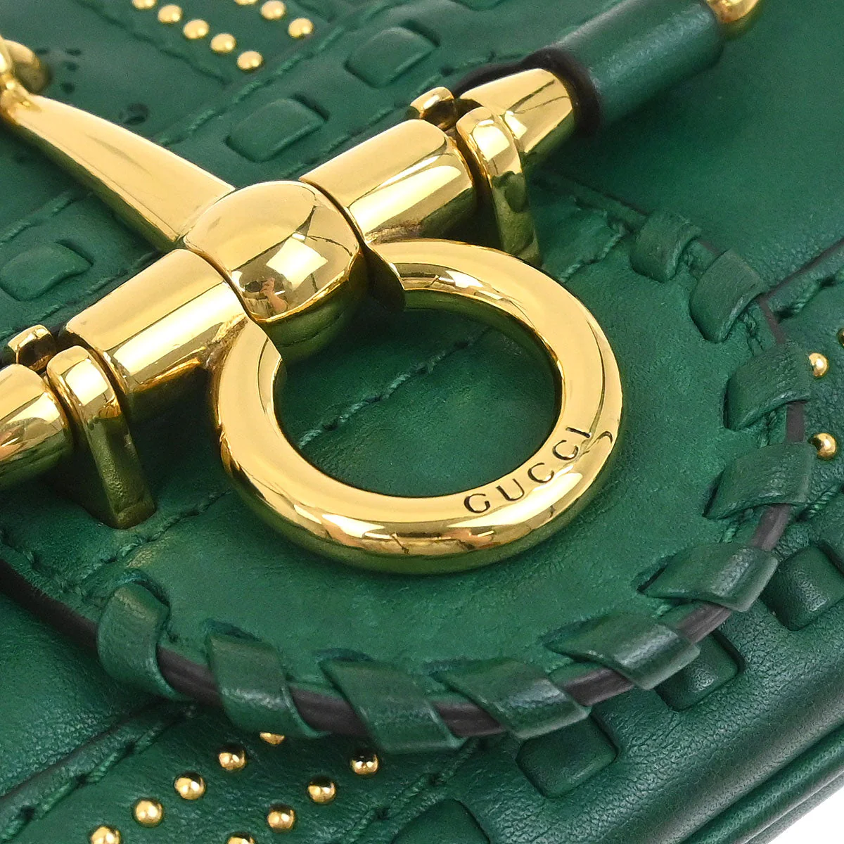 Gucci Green Leather Handbag - Image 3