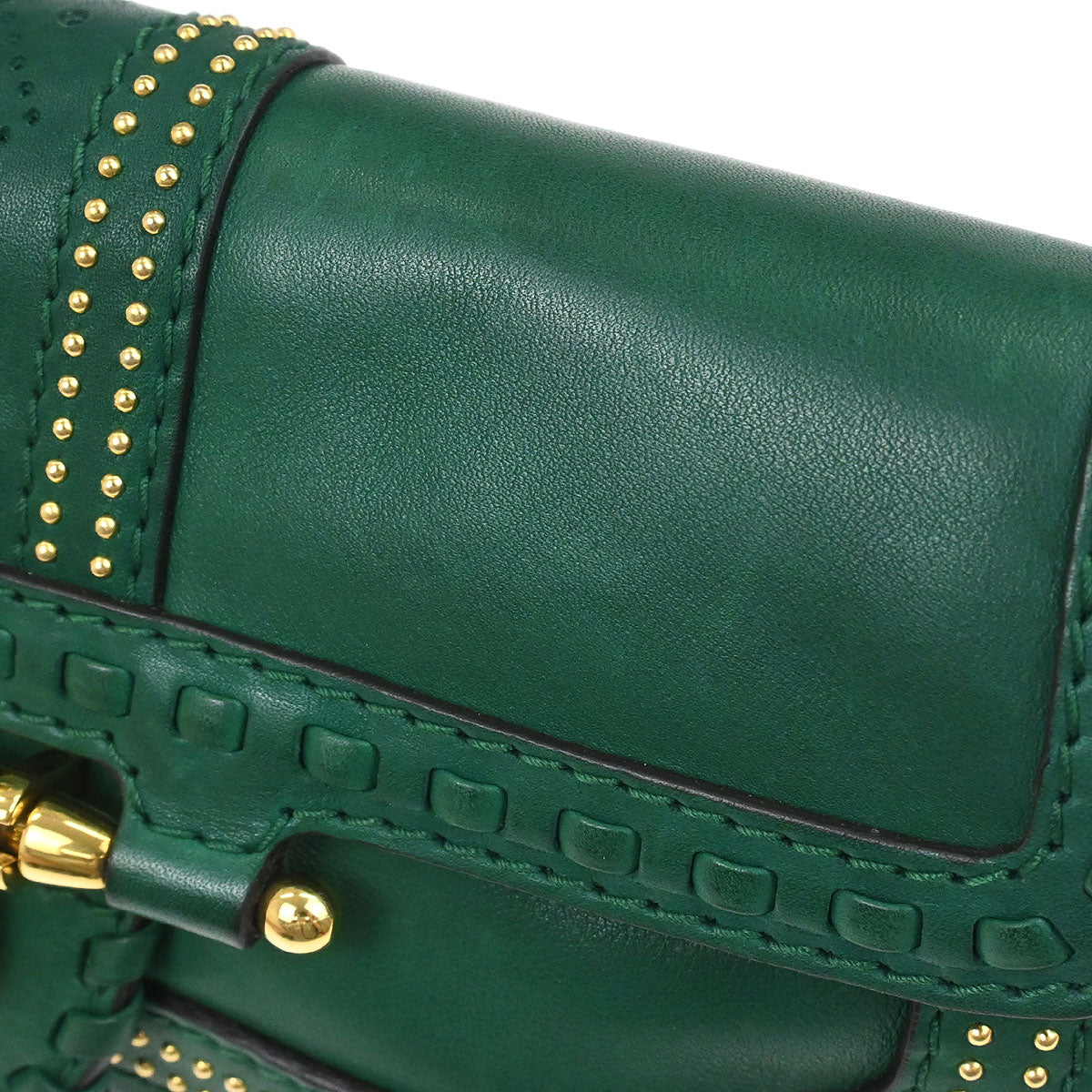 Gucci Green Leather Handbag - Image 5