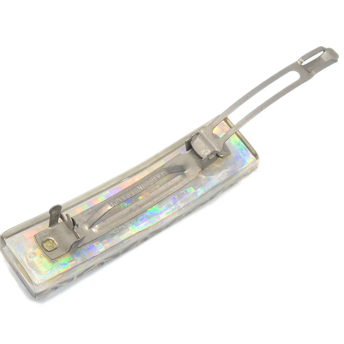 Chanel 1997 Clear Rainbow Lucite Hair Clip Barrette - Image 3