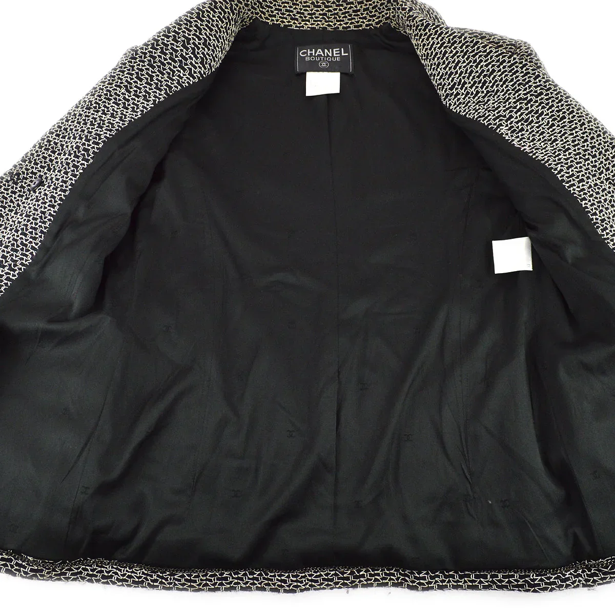 Chanel 1998 Double Breasted Tweed Blazer #38 - Image 7