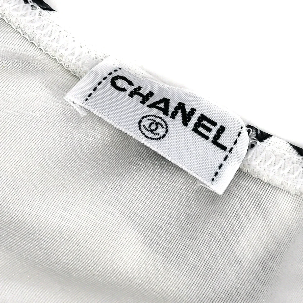 Chanel * Spring 1997 Icons Pattern Swimwear Swimsuit White #40 - Image 10