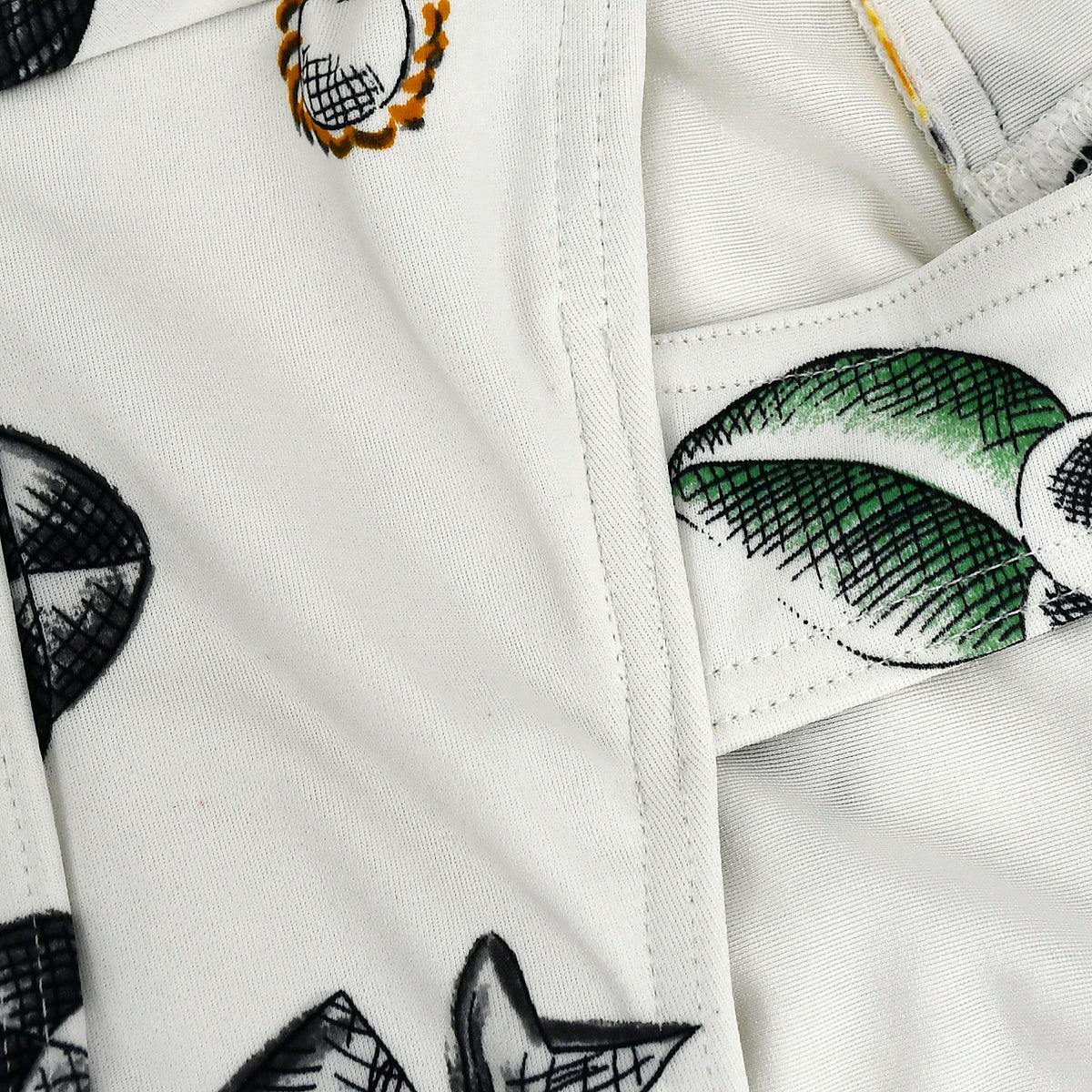 Chanel * Spring 1997 Icons Pattern Swimwear Swimsuit White #40 - Image 6