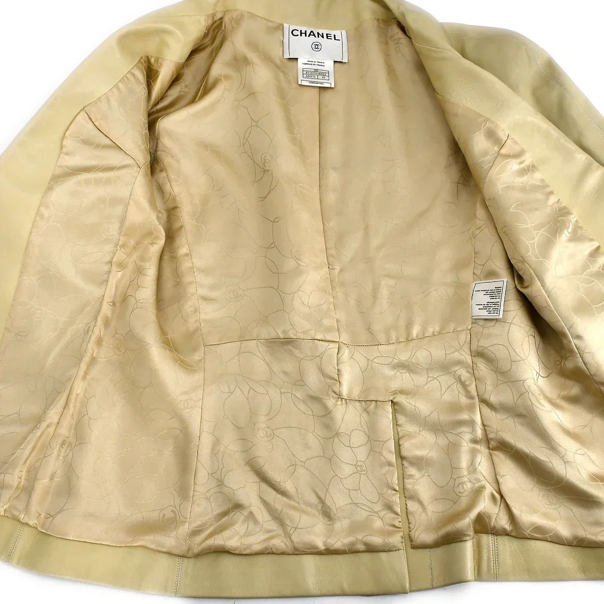 Chanel 2001 spring CC-buttons skirt leather suit #42 - Image 7