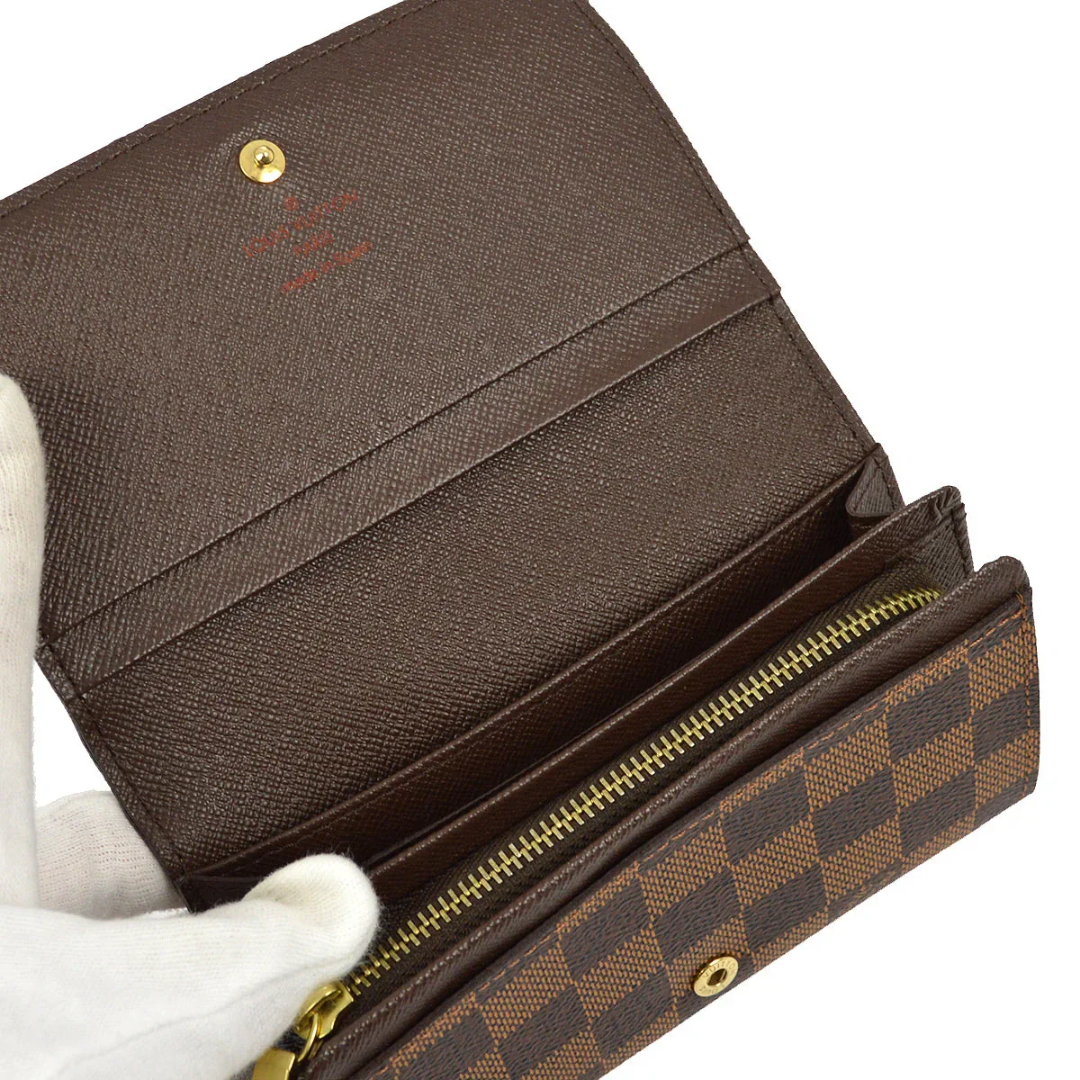Louis Vuitton 2009 Damier Porte Monnaie Billets Tresor Wallet N61736 - Image 4