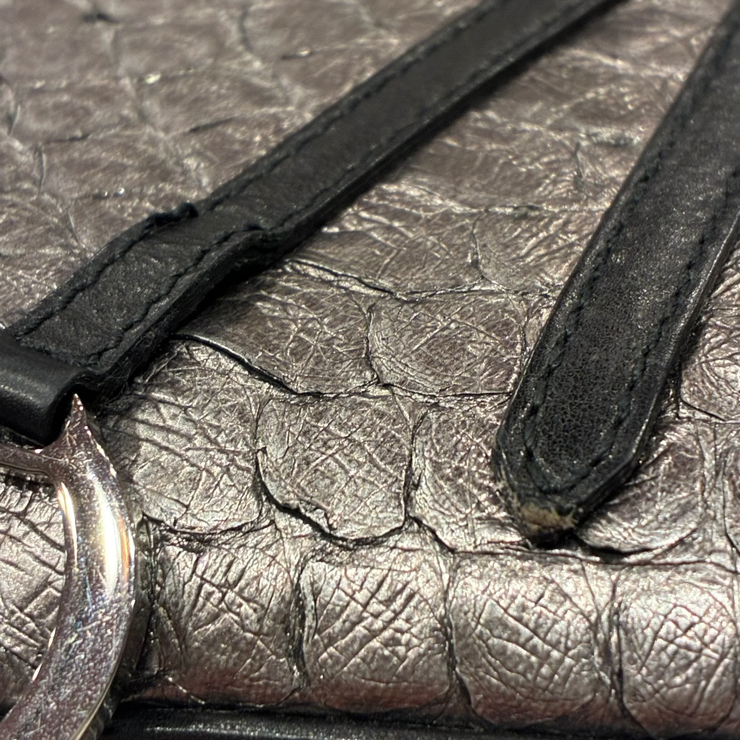 Christian Dior * 2003 Gray Mini Saddle Handbag - Image 13