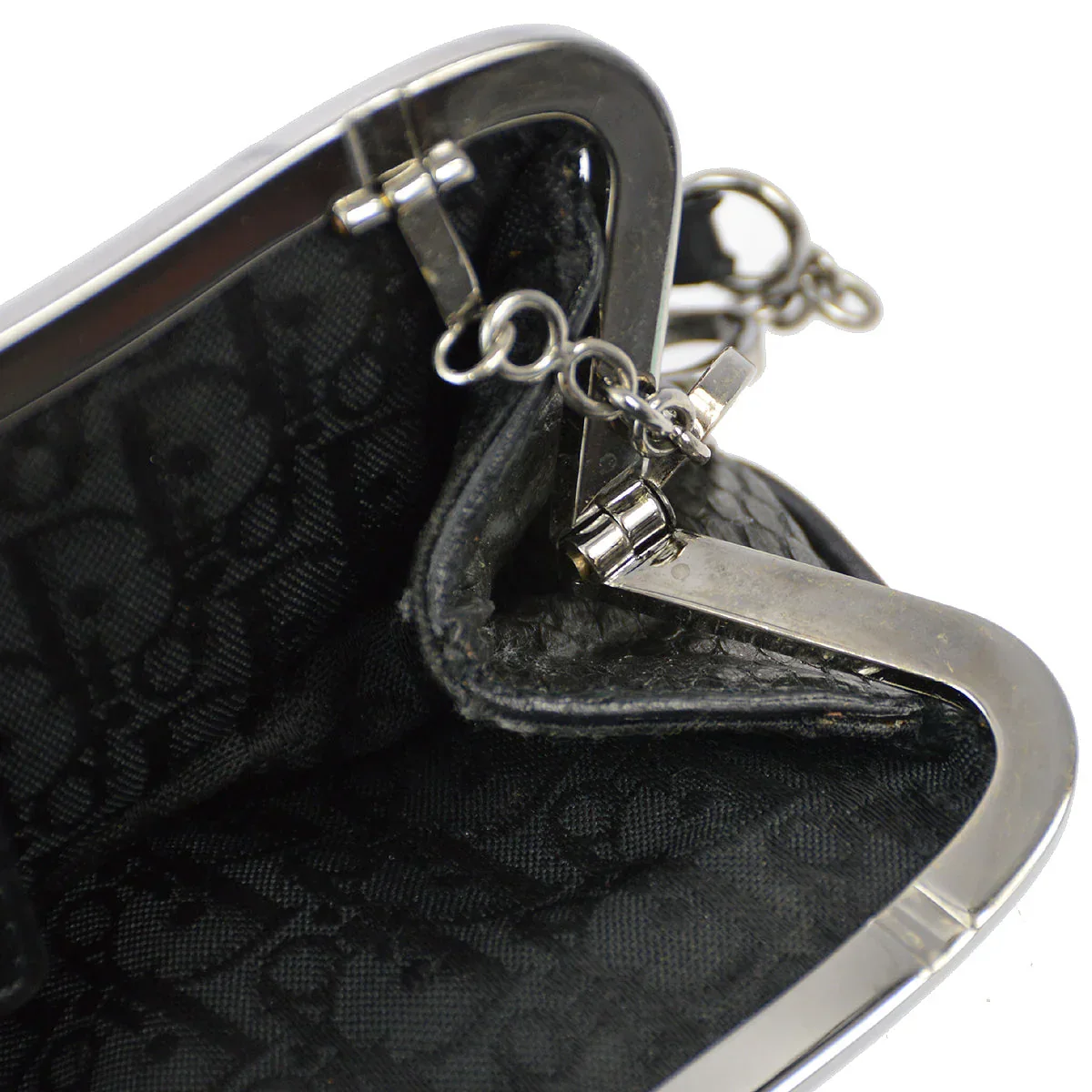 Christian Dior * 2003 Gray Mini Saddle Handbag - Image 9