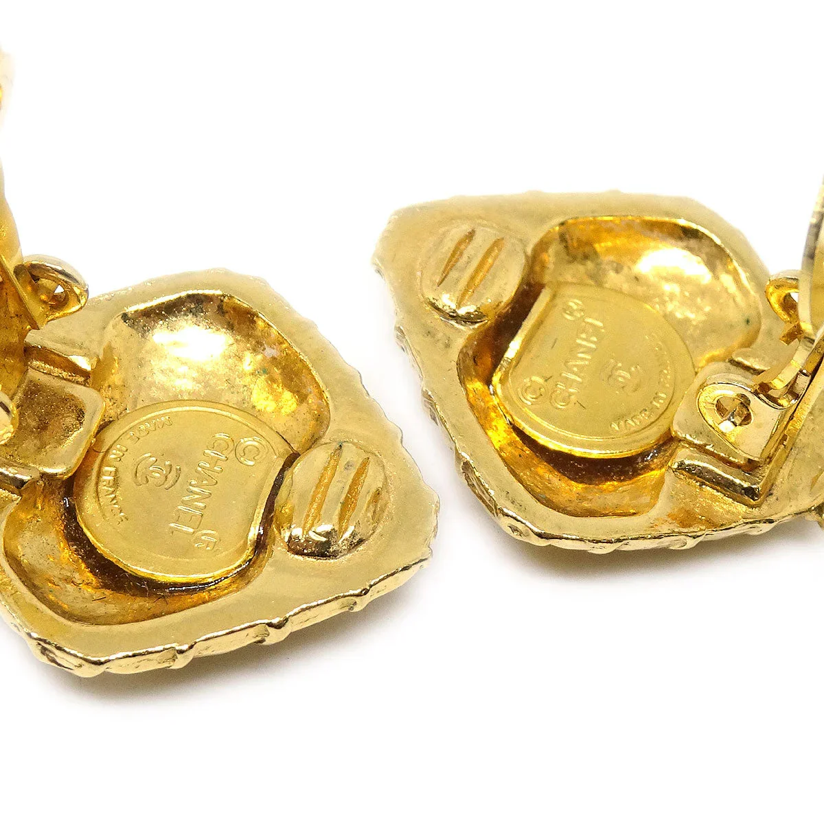 Chanel 1980s Dangle Bow Earrings Clip-On Gold - Image 4