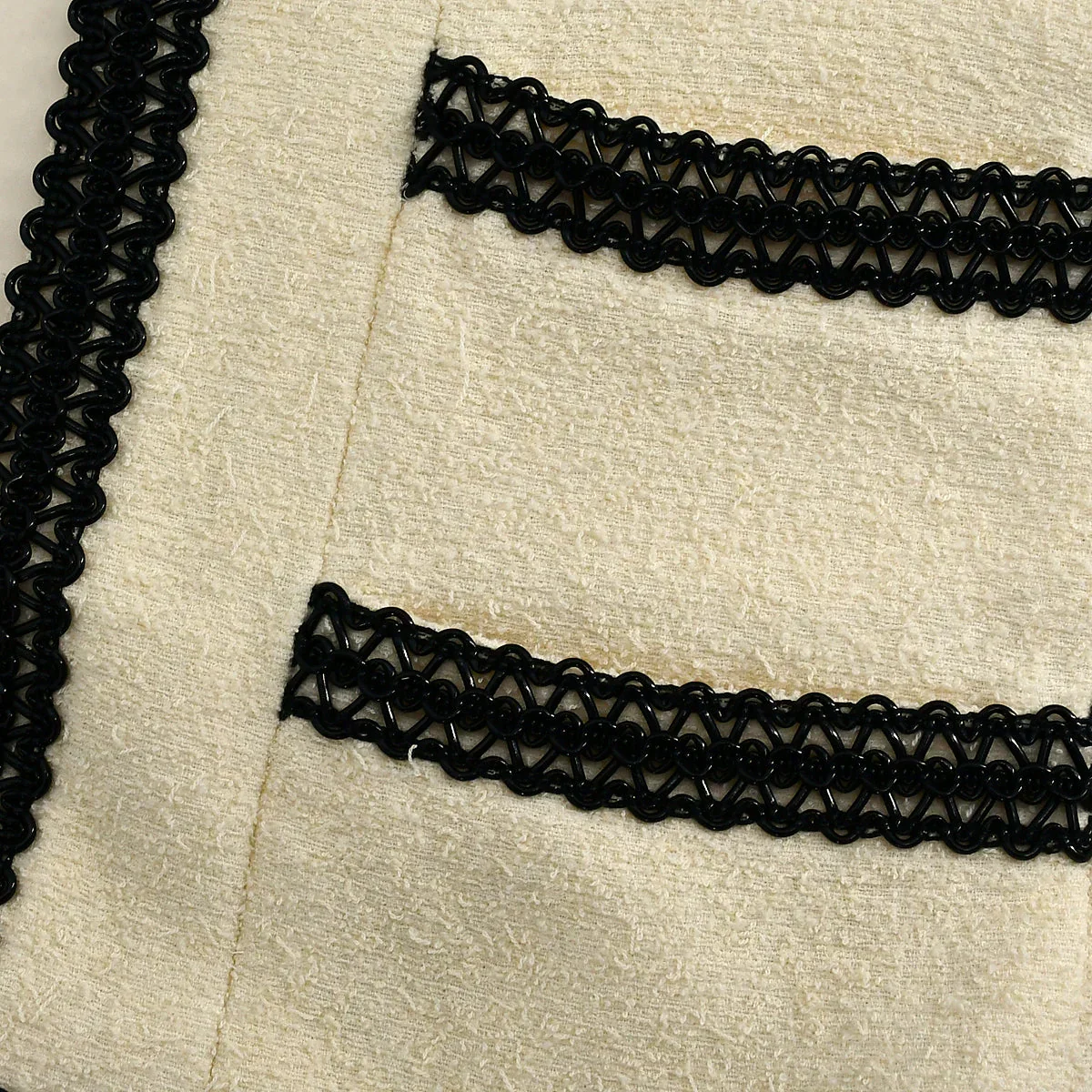 Chanel Setup Suit Jacket Skirt Ivory 94P #38 - Image 3