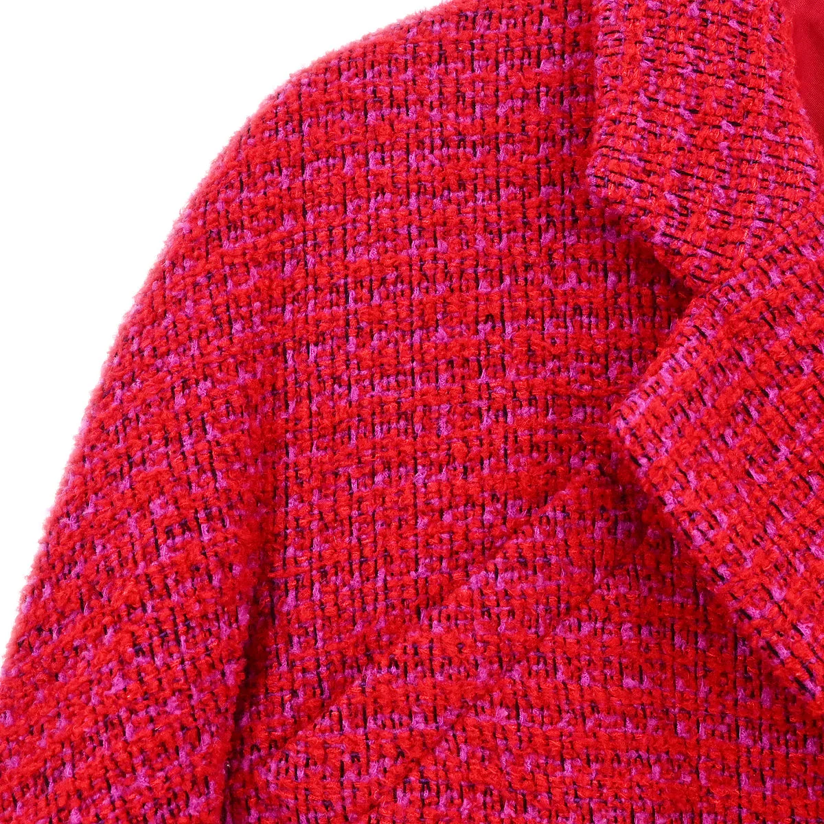 Chanel 1995 Double Breasted Jacket Red #38 - Image 3