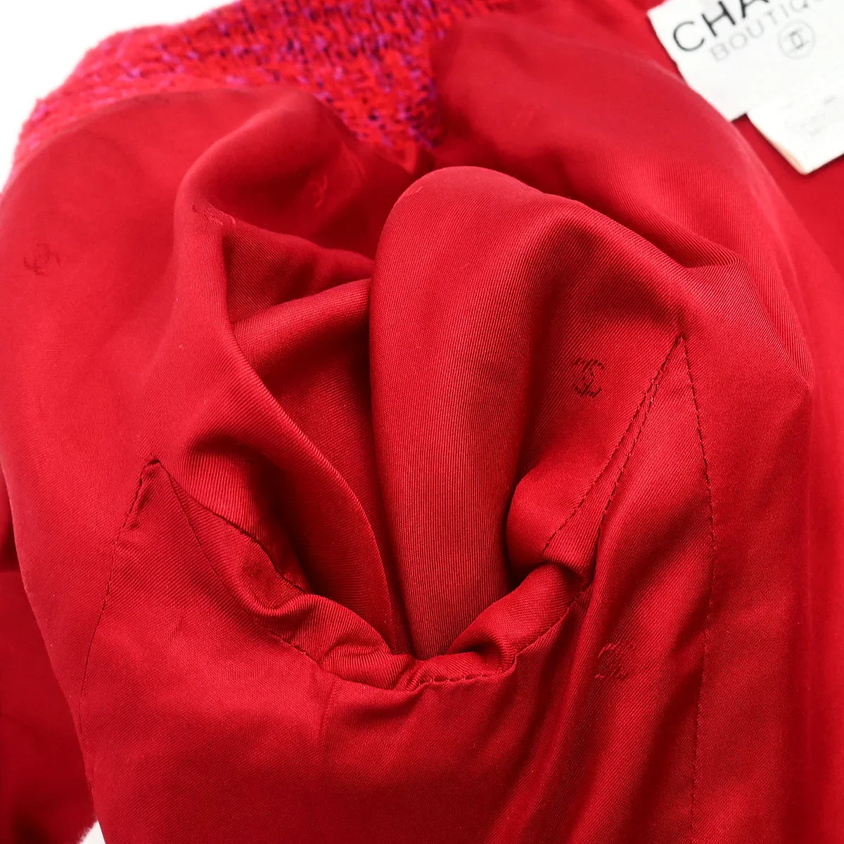 Chanel 1995 Double Breasted Jacket Red #38 - Image 8