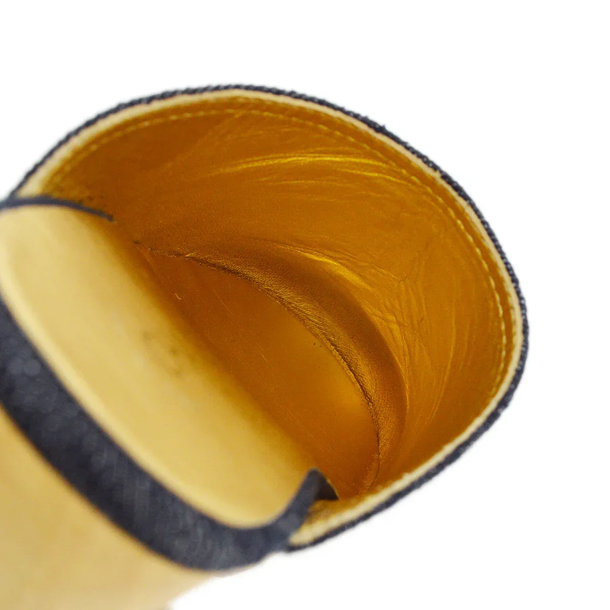 Chanel Navy Denim Sabot Sandals Shoes #35 - Image 6