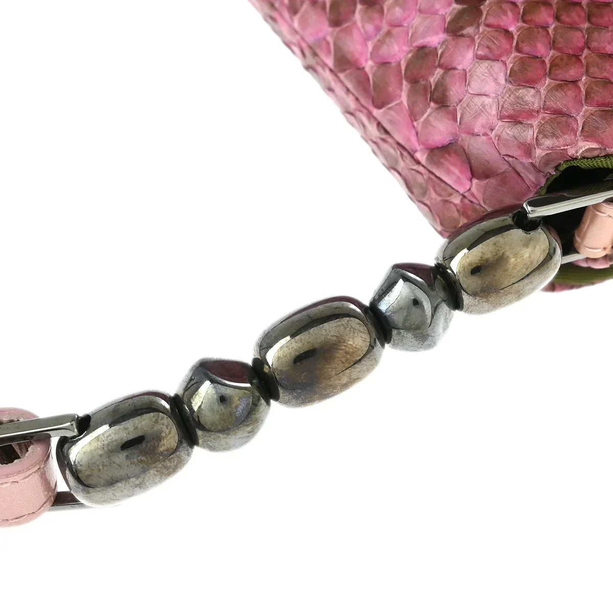 Christian Dior * 2000 Pink Python Malice Shoulder Bag - Image 4