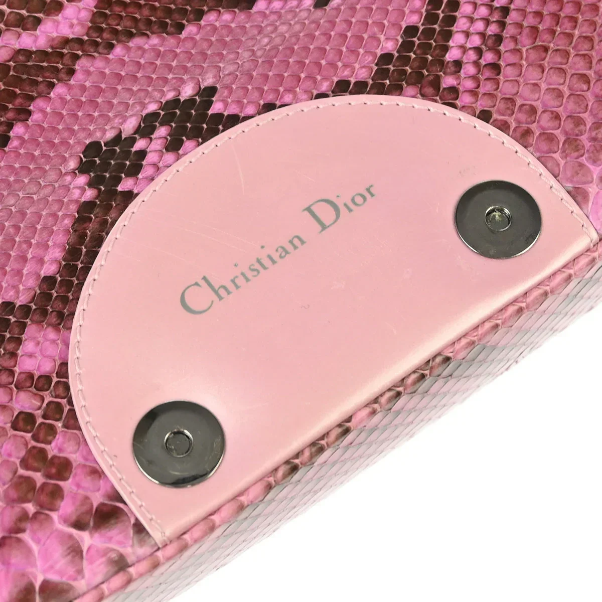 Christian Dior * 2000 Pink Python Malice Shoulder Bag - Image 7