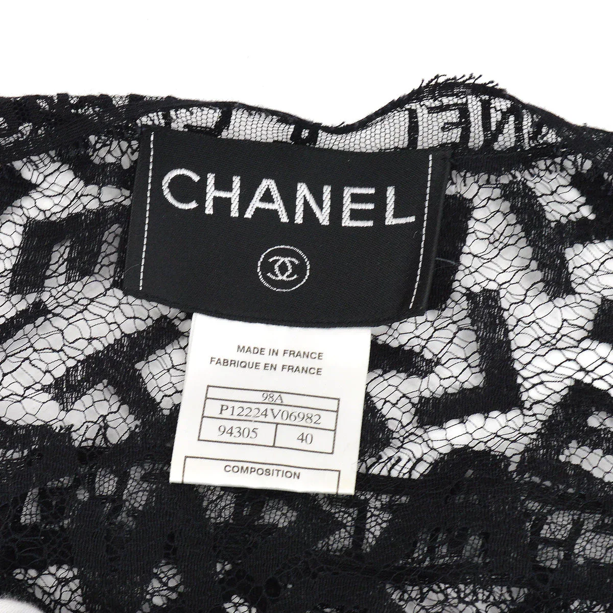 Chanel 1998 Fall Logo Lace Open Cardigan #40 - Image 3