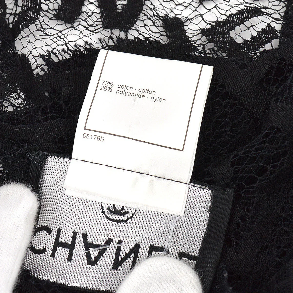 Chanel 1998 Fall Logo Lace Open Cardigan #40 - Image 4