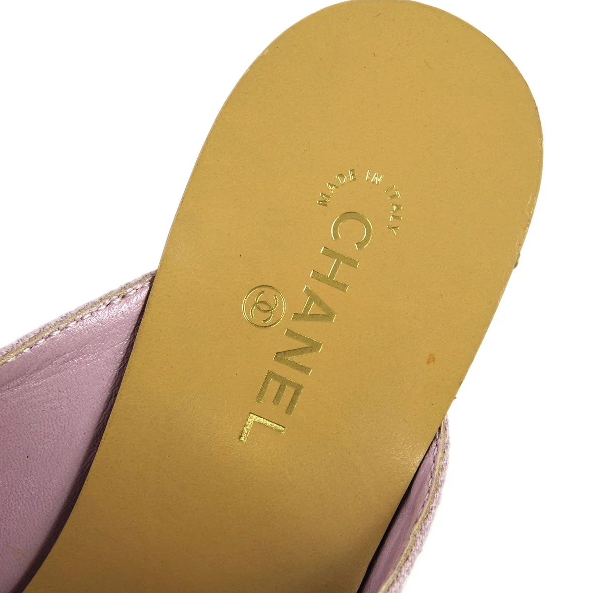 Chanel * Flower Mules Shoes #37 1/2 - Image 4