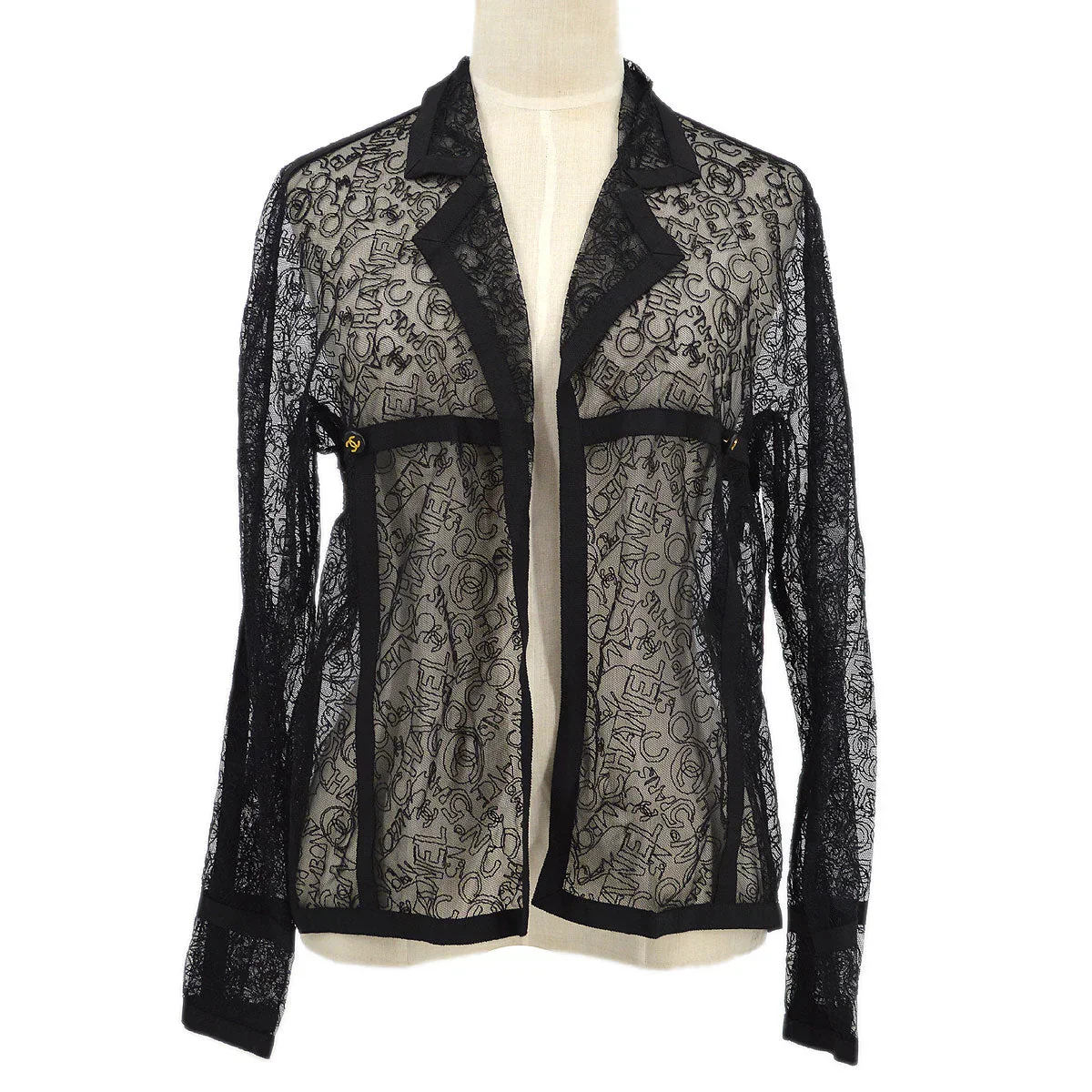 Chanel Cruise 1994 logo-embroidered lace jacket #38 - Image 3
