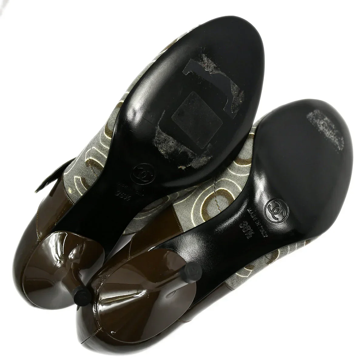 Chanel * Brown Pumps Shoes #36 1/2 - Image 3