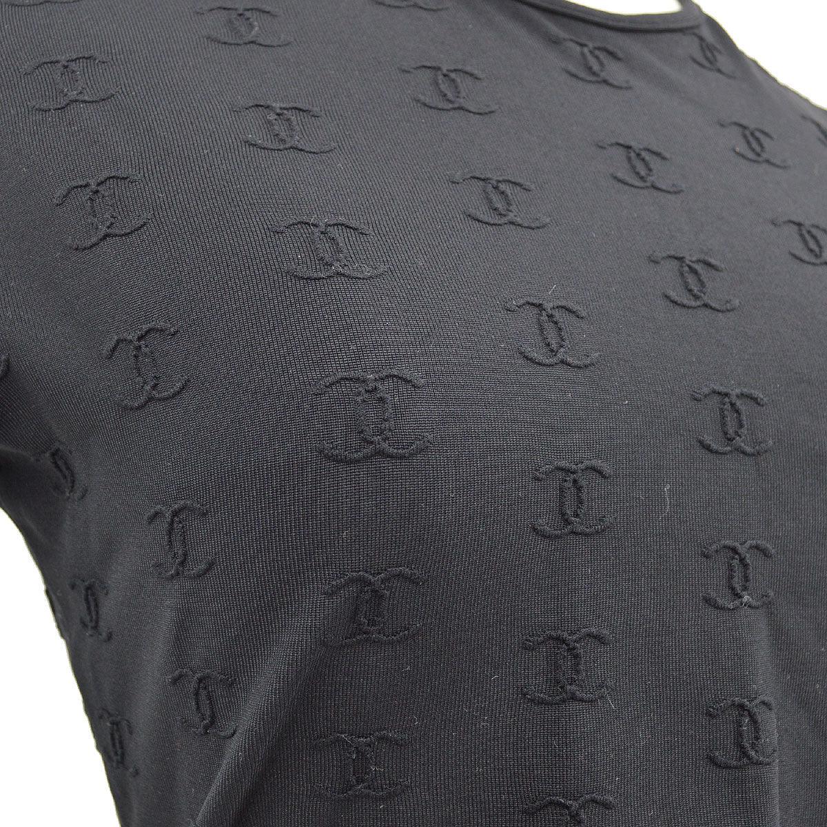 Chanel 1997 Spring CC logo-embroidered cropped T-shirt #40 - Image 4