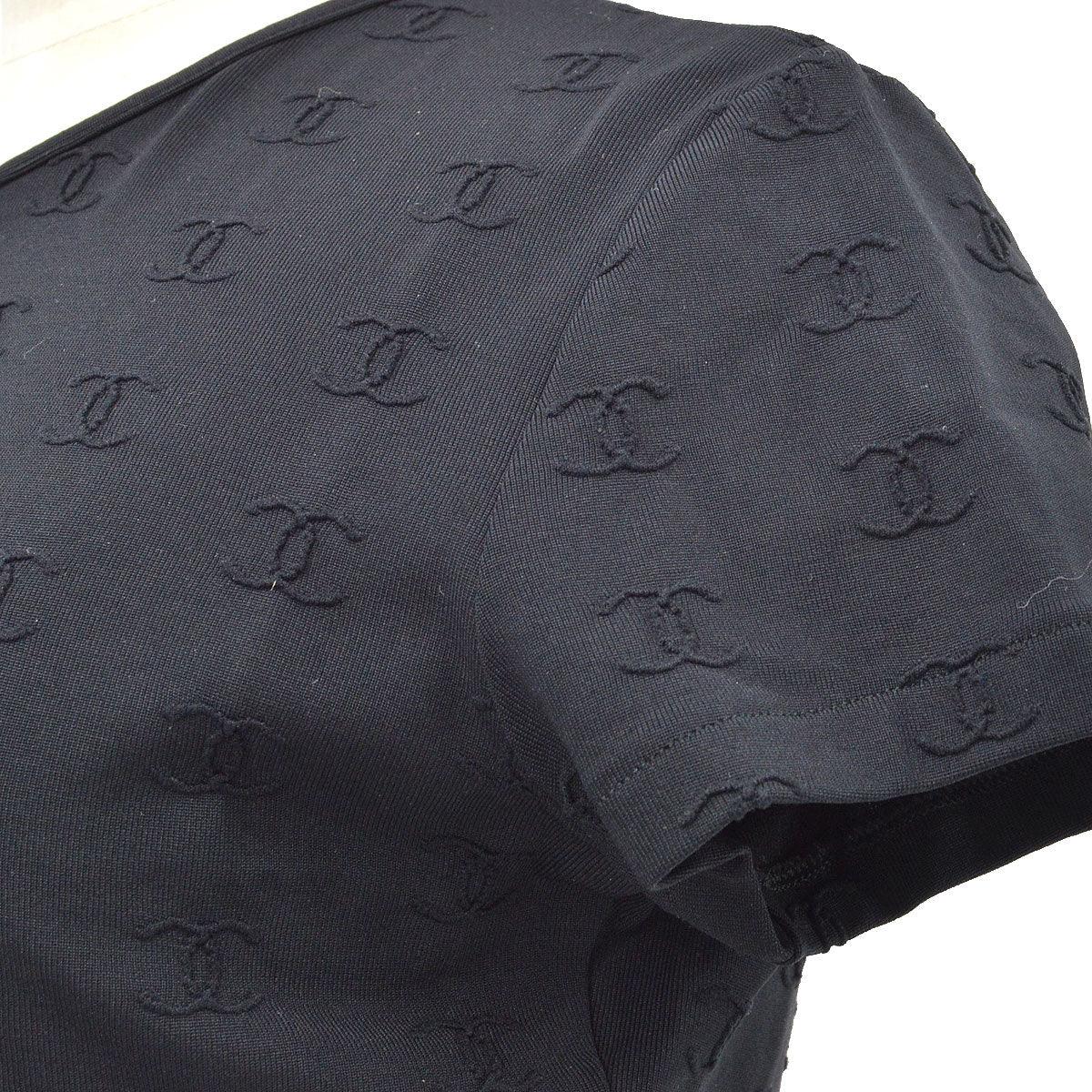 Chanel 1997 Spring CC logo-embroidered cropped T-shirt #40 - Image 5