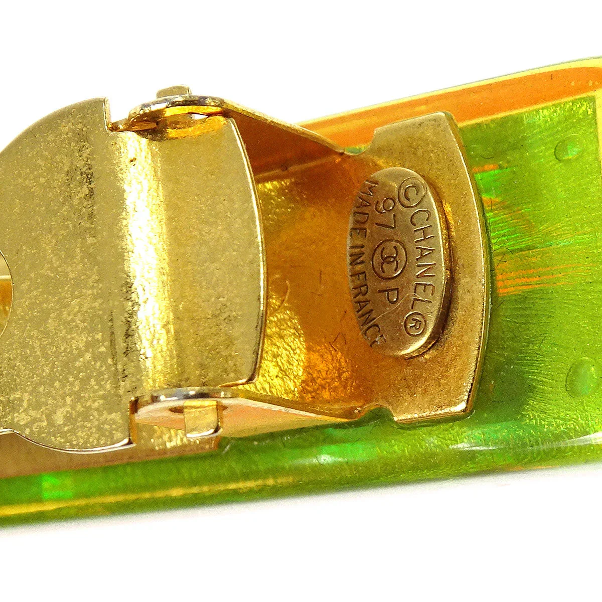 Chanel Rainbow Lucite Hair Clip Barrette 97P - Image 4