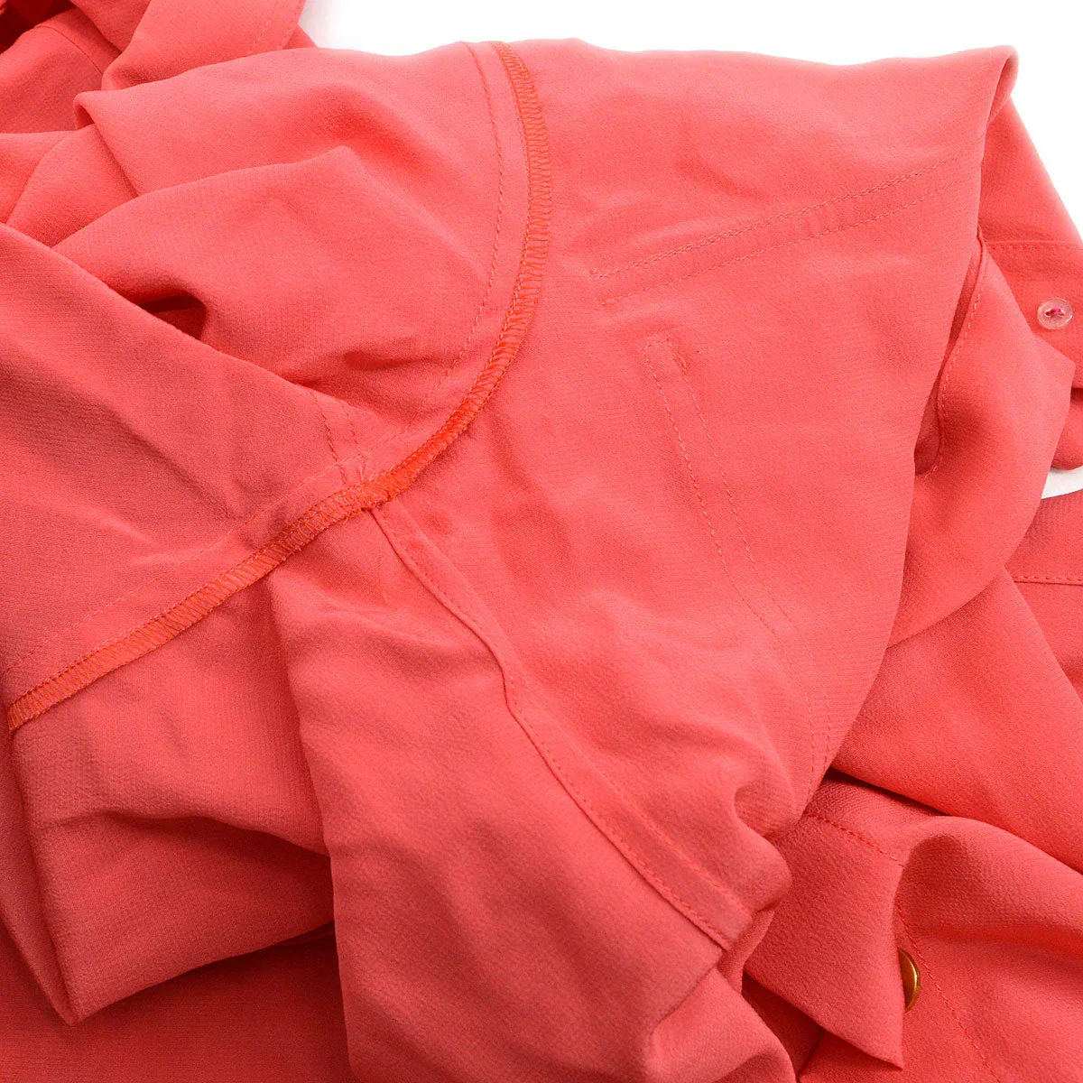 Chanel logo-button silk shirt #38 - Image 7