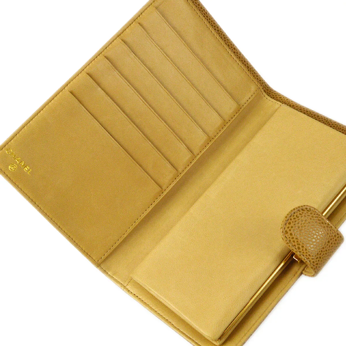 Chanel 2000-2001 Timeless Long Wallet Beige Caviar - Image 5