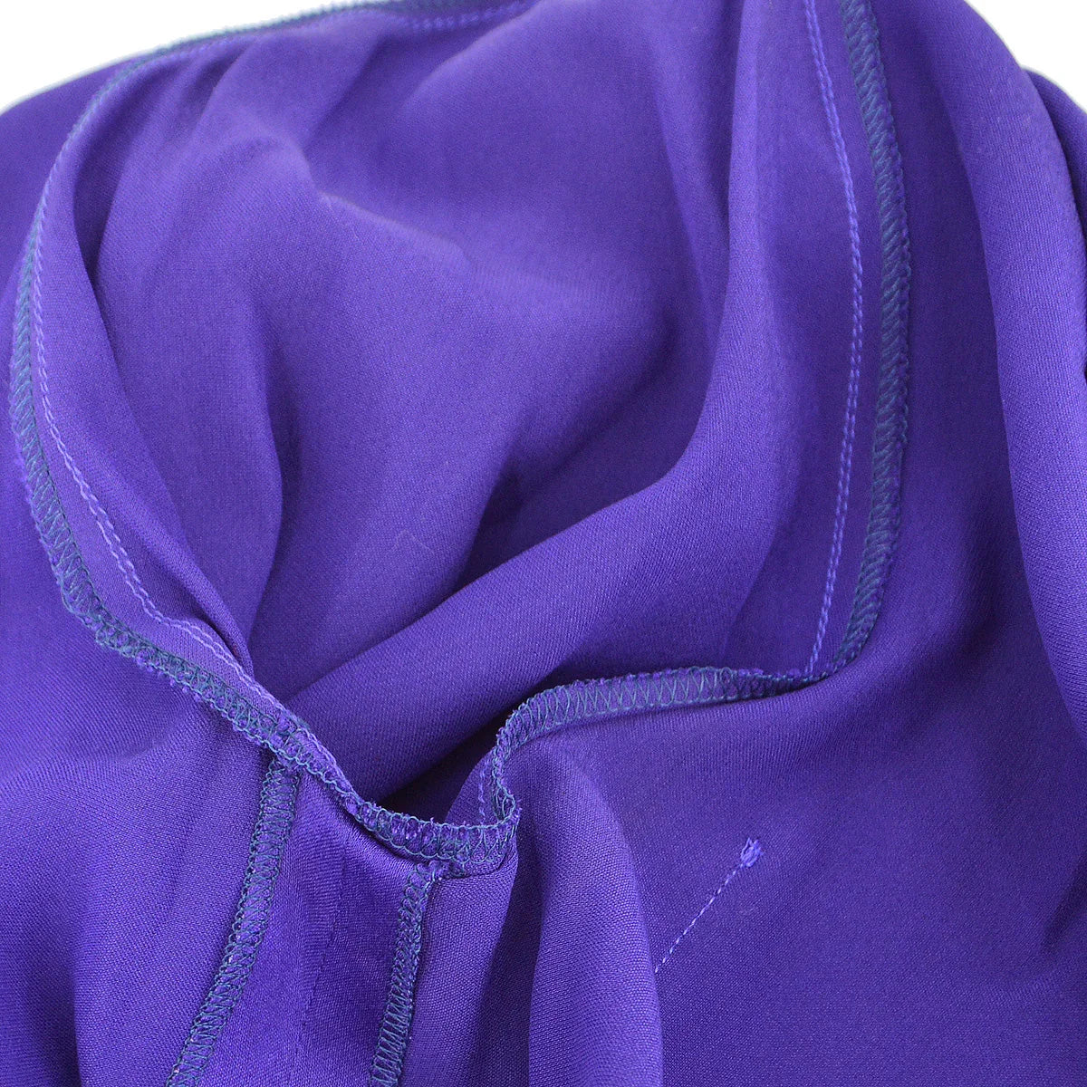 Chanel 1991 logo-buttons collarless silk shirt #38 - Image 10