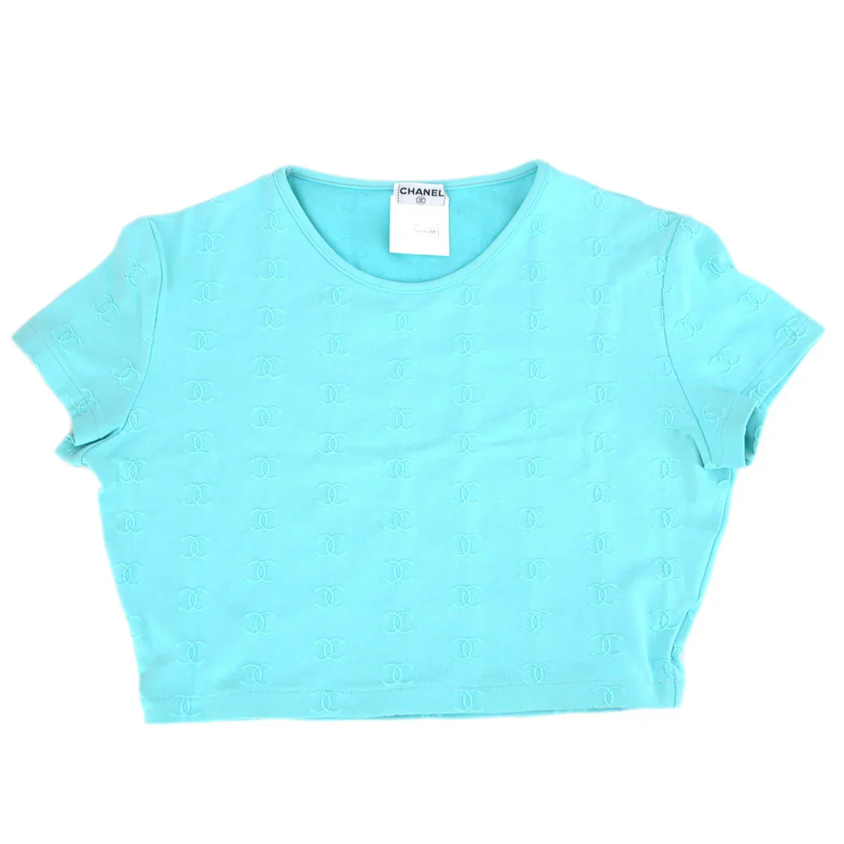 Chanel spring 1997 CC logo-embroidered cropped T-shirt #40 - Image 3