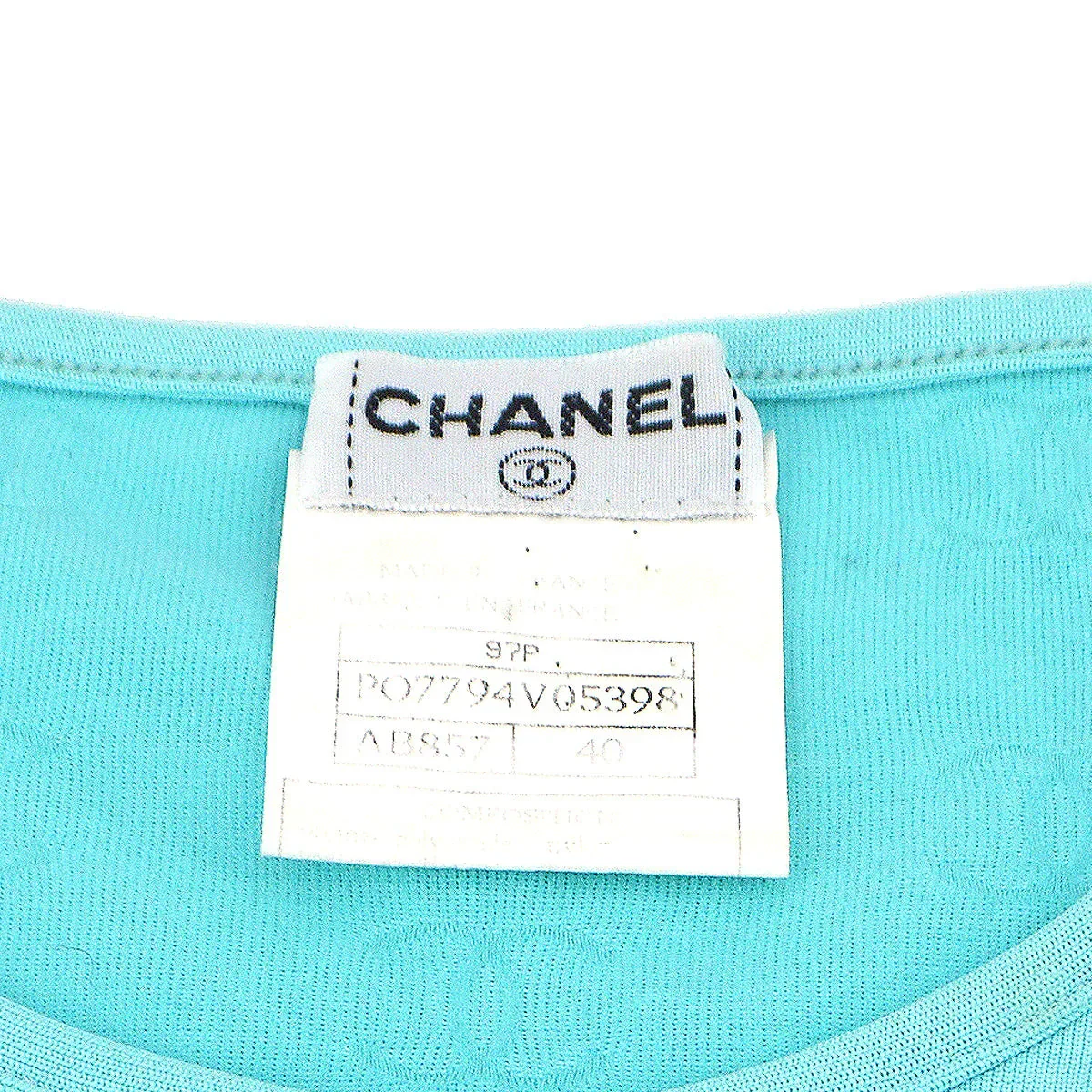 Chanel spring 1997 CC logo-embroidered cropped T-shirt #40 - Image 4