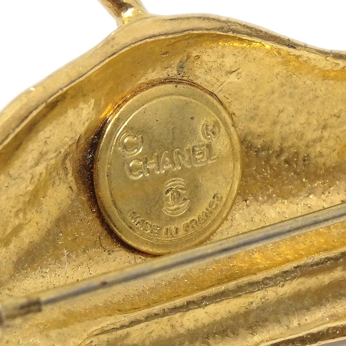 CHANEL Hat Brooch Pin Corsage Gold - Image 4