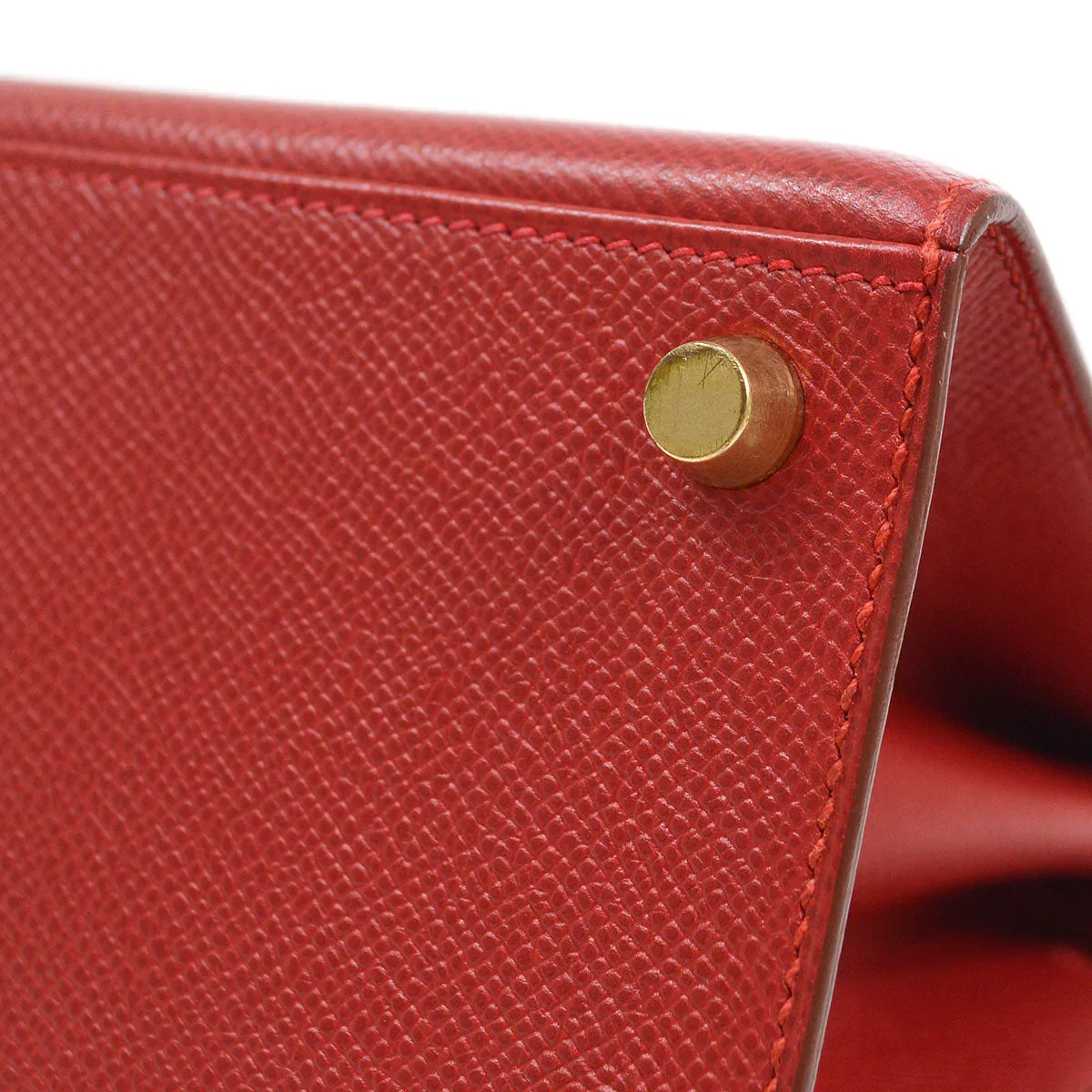 HERMES * 1999 Mini Kelly 20 SELLIER Rouge Vif Courchevel - Image 3