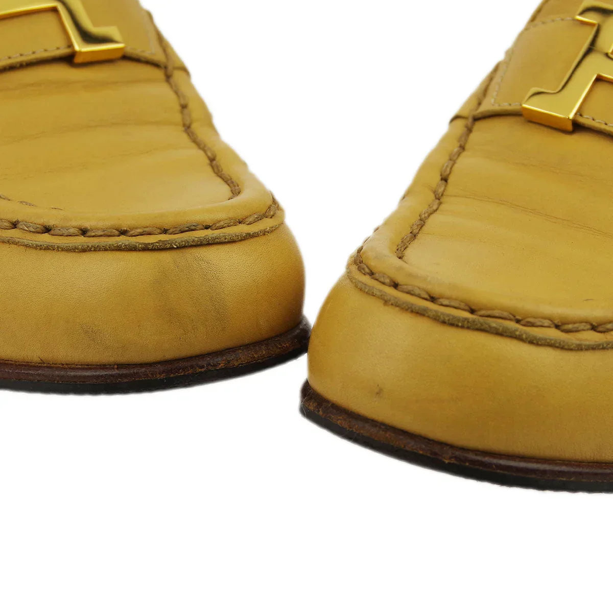 Hermes Beige Constance Loafers Shoes #36 1/2 - Image 5