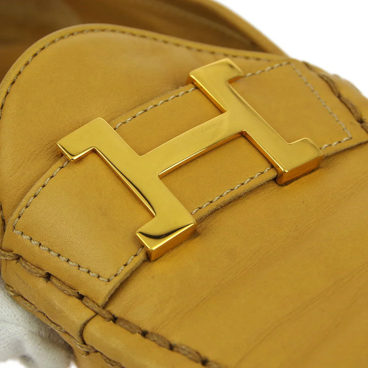 Hermes Beige Constance Loafers Shoes #36 1/2 - Image 6