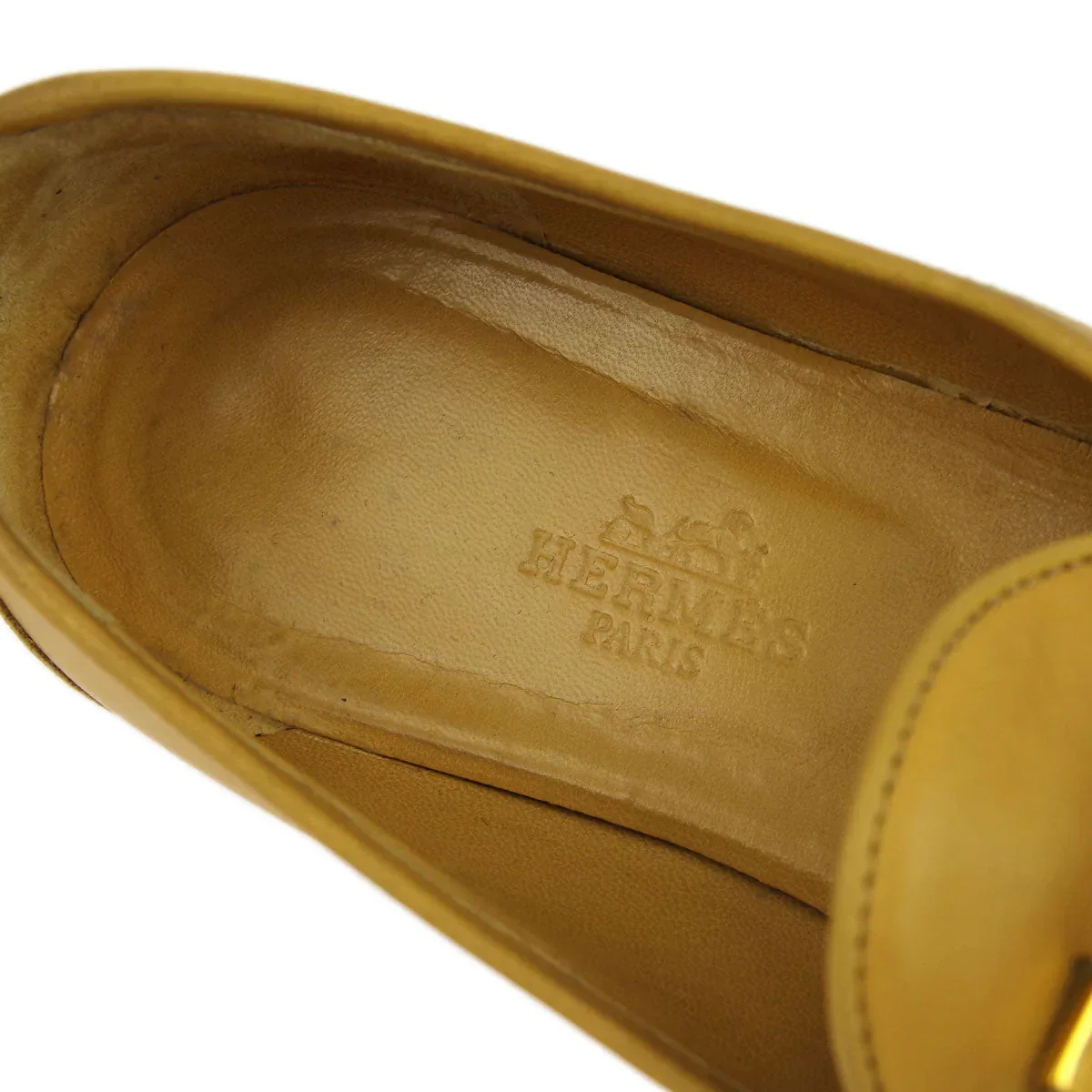 Hermes Beige Constance Loafers Shoes #36 1/2 - Image 7