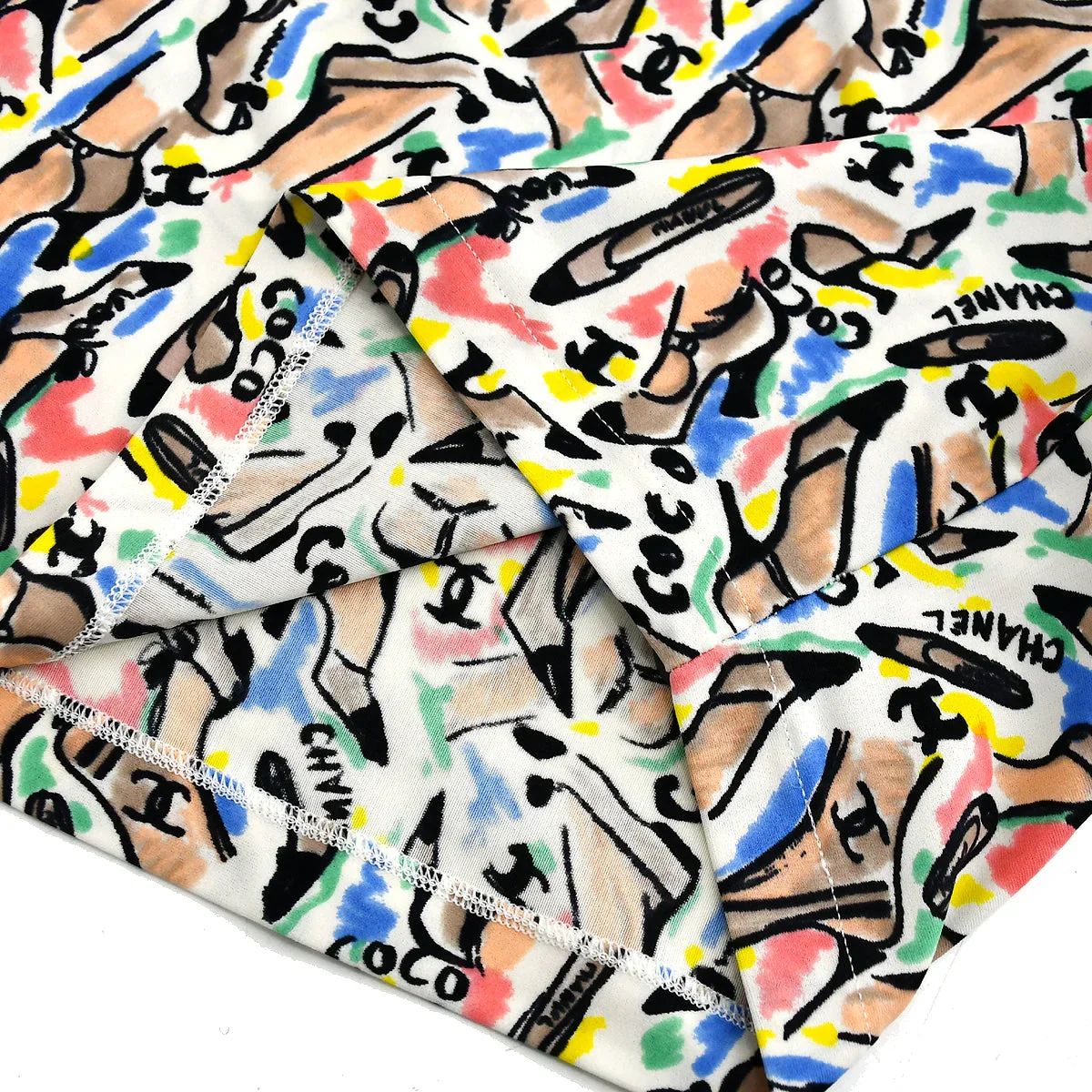 Chanel 1995 spring shoe-print cropped T-shirt #40 - Image 8