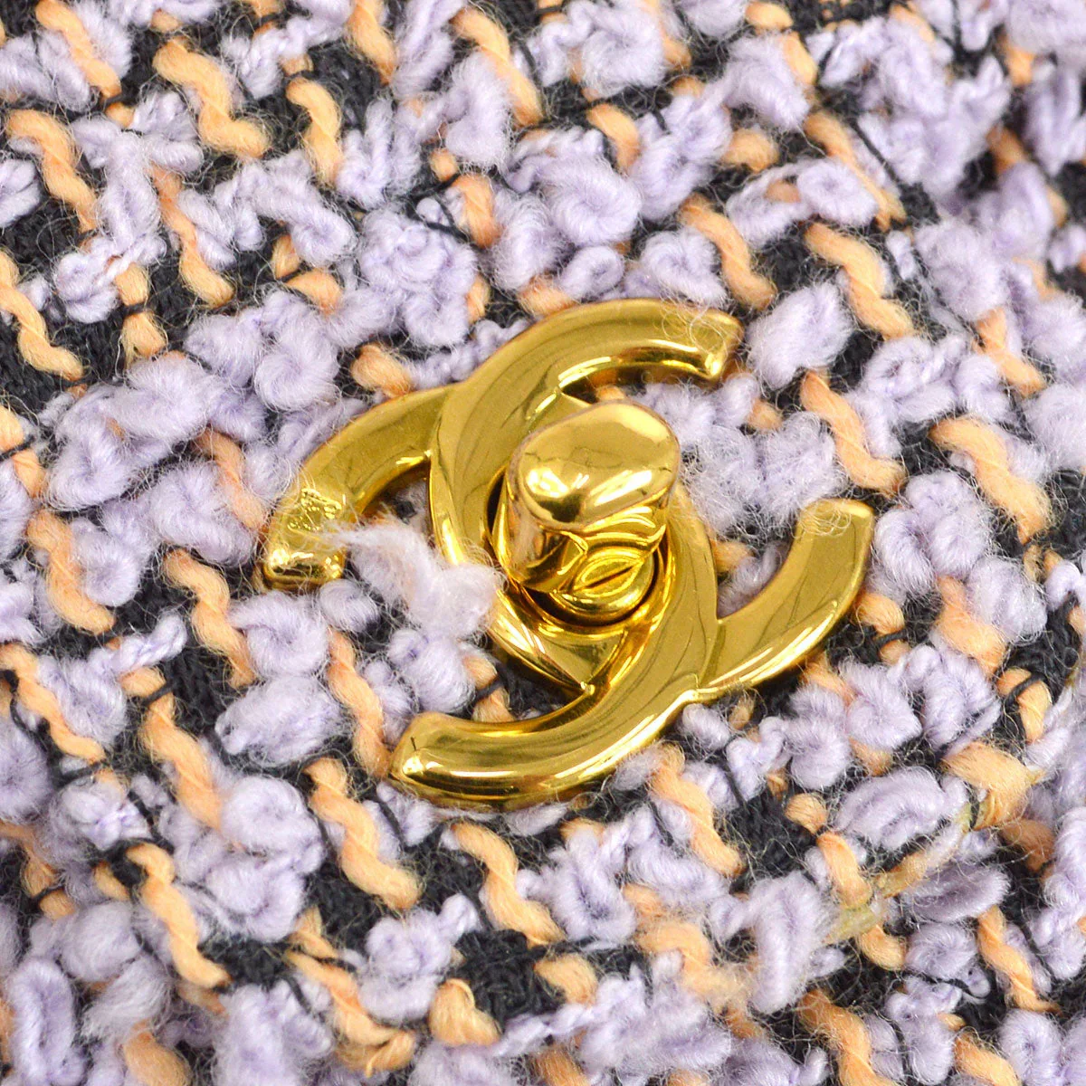 Chanel * 1994 Classic Flap Handbag Set Purple Tweed - Image 5