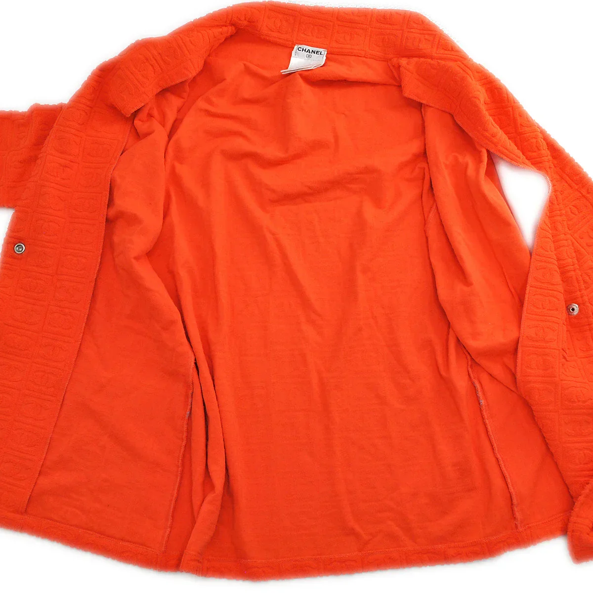 Chanel 2002 High-Summer logo-embossed towelling-finish blazer #38 - Image 7