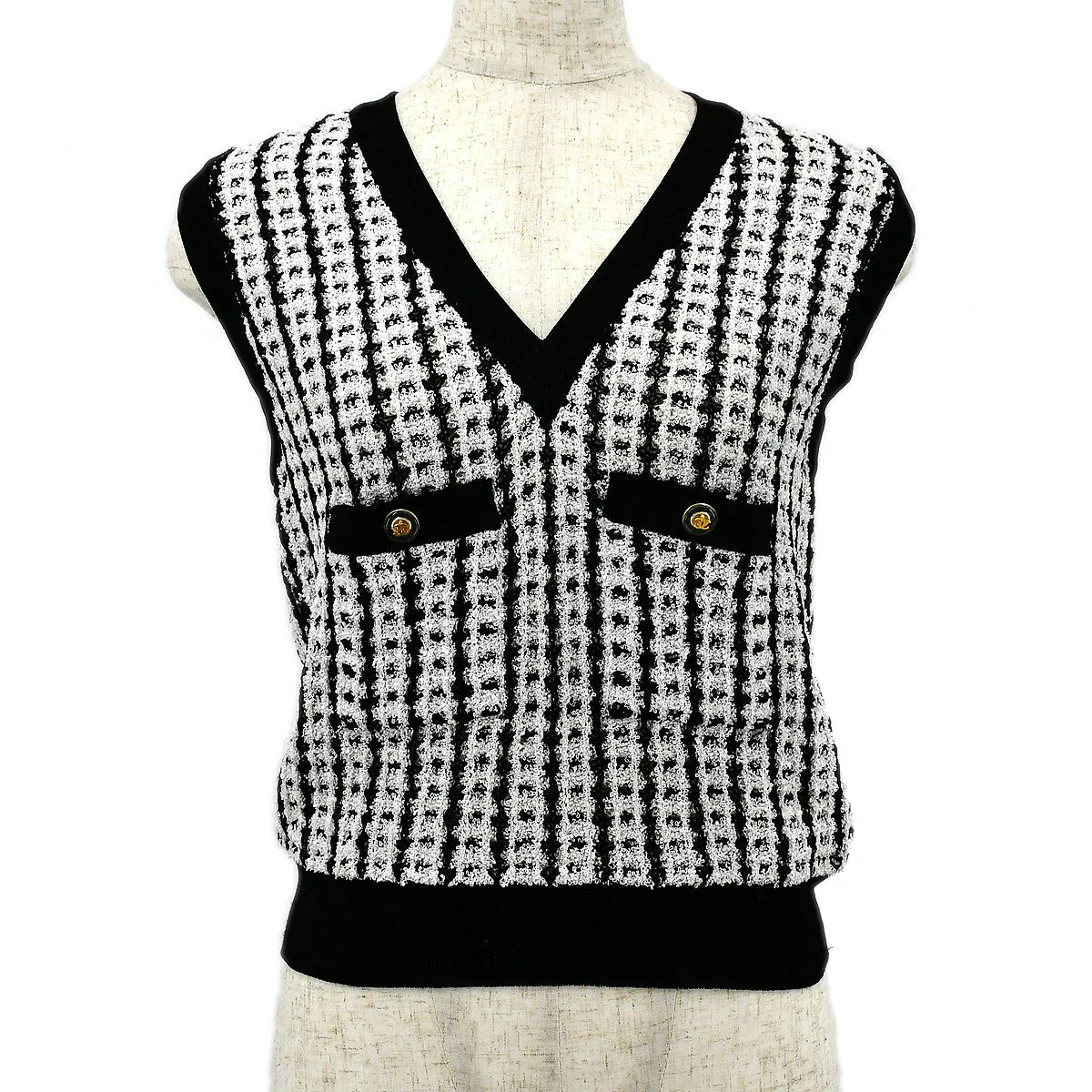 Chanel 1997 Spring tweed knitted top and cardigan #38 - Image 3