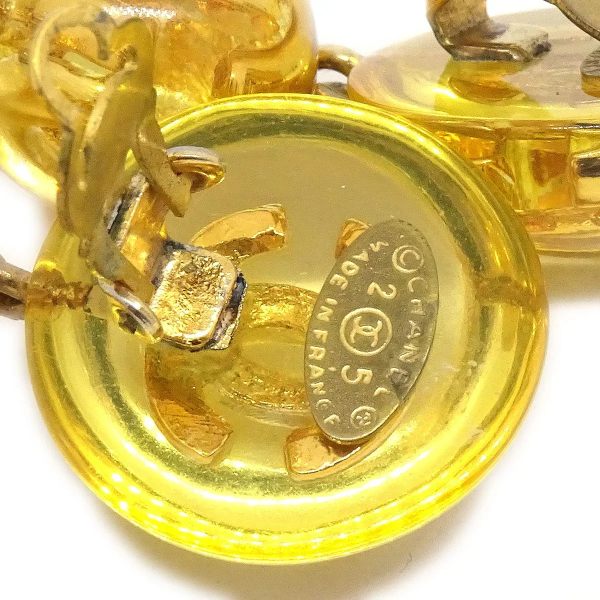 Chanel 1990 Clear Ball Earrings Clip-On - Image 4