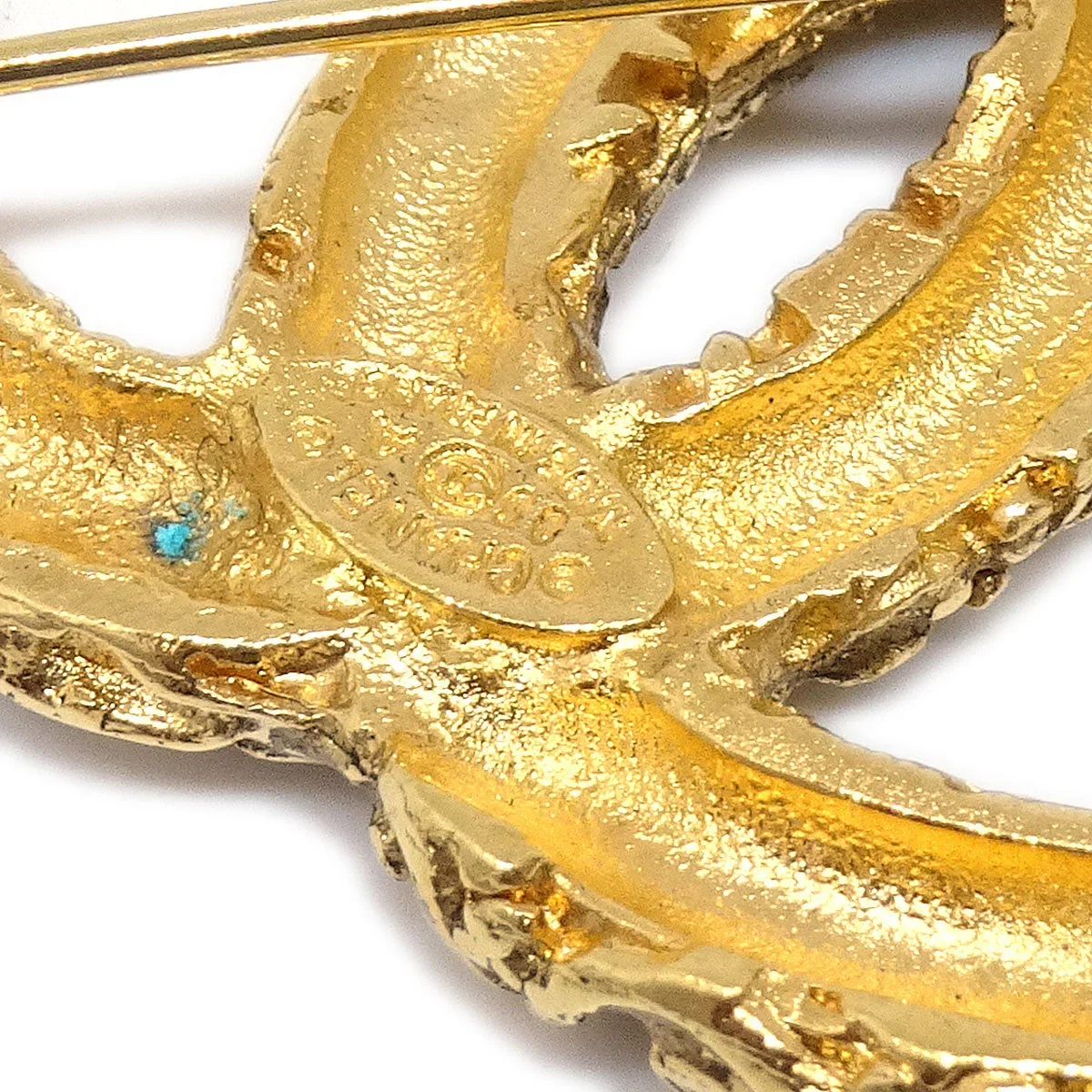 CHANEL 1993 Flower Brooch Pin Gold - Image 4